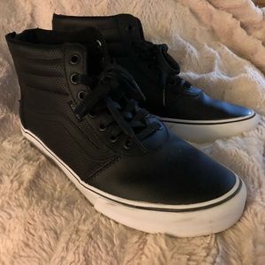 Black Hightop Vans with Zipper